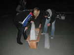 0530 hours and we try to put up our new 10 x 20 tent.