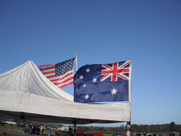 We are flying the Aussie flag as it was gift from our new friends Glen and Kylie from the land down under.