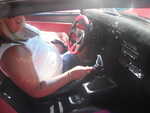 GGSMU and Moparts member Kim does some adjustments to her new B&M shift knob that was originally in my roadrunner.