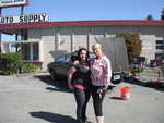 Two of my three daughters stop by to see what's happening.