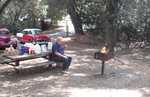 A man and his fire alone in the woods!