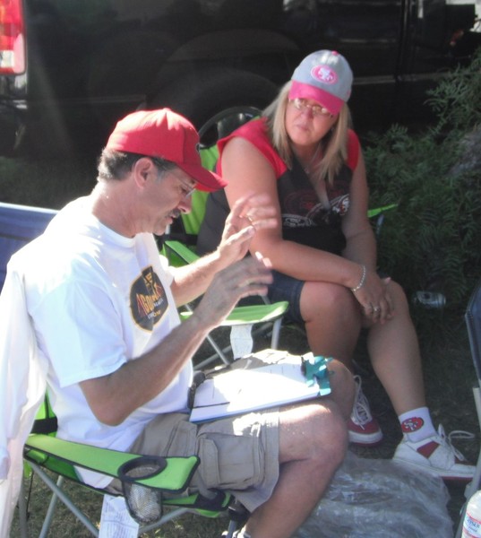 Kim gives Paul her life story for the next GGSMU newsletter.