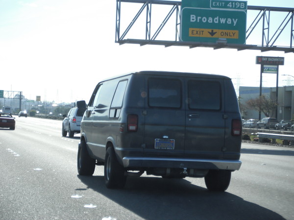 You don't see too many of these old Dodge vans on the road anymore.