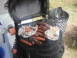 The grill was never empty all day!