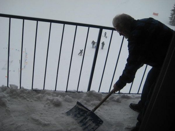 Time to shovel the deck.