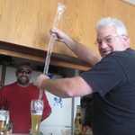 Nothing like a grabbing a big O icicle to stir my beer.
