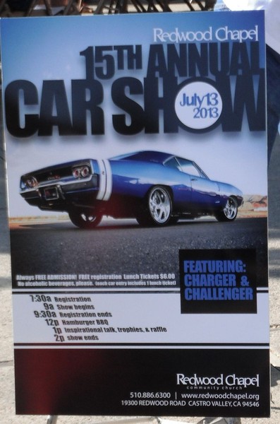 Join the GGSMU car club for the Redwood Chapel 2013 car show