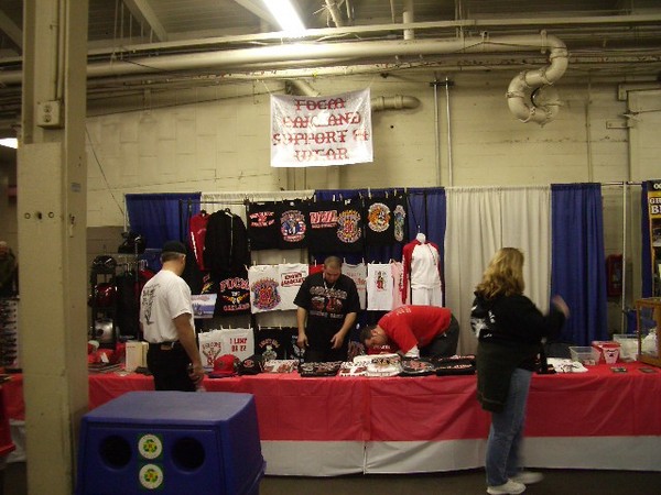 Even the Hells Angels have a T-shirt vending booth. What has the world become, i tell ya!