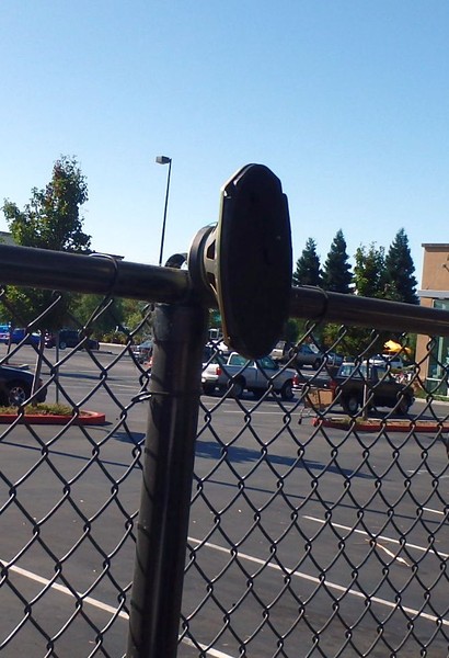 The parking lot has a very high tech audio system