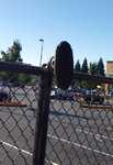 The parking lot has a very high tech audio system