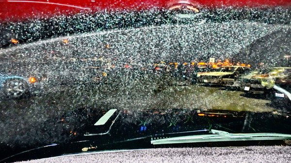The big snow storm hit us on the way home!