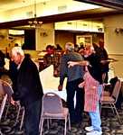 So many hungry guests showed up more tables were needed!!