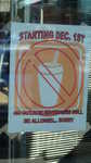 No drinks outside!!