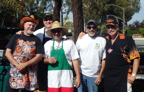 The Friday night BBQ crew AKA Stu, Rob, Gino,  Chuck, and Walt.