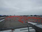 The orange cone factory exploded all over the pier!