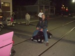 John takes Carl's wild machine off into the winner's circle.