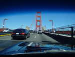 Heading north across the Golden gate Bridge.