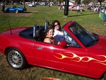 Sally and Deanna made the show in the Miata