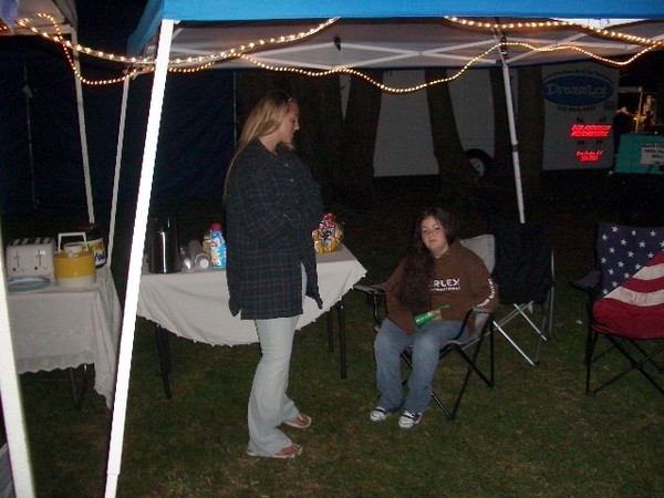 6:30am on the morning of the big show. Caitlin and Deanna look so happy!