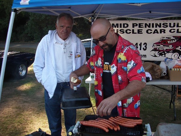 Steve is on the BBQ early.