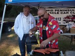 Steve is on the BBQ early.