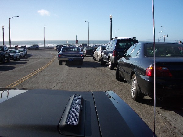 Look it's the famous Great Highway and the Pacific ocean.