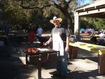Stu does the cooking thing.
