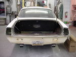 1968 Barracuda, Rear close-up
in body shop. January 2004.