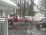 Don's wrecker delivering another on this snowy January day.