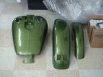 HD tank & fenders.
Painted to match the car.
Top view.