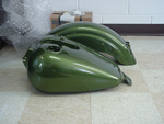 HD tank & fenders.
Painted to match the car.
Side view.