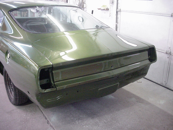 Rear, Painted. 
Views show how light changes the color.
Lots of poly on there!
