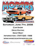 Wine Country Mopar club's 2008 car show poster.